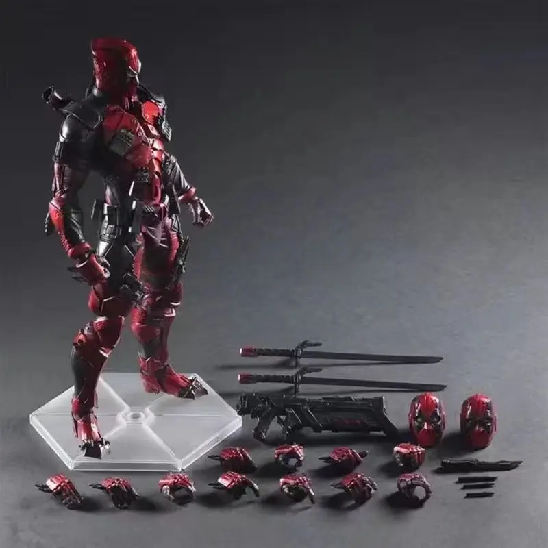 Фото Высококачественная фигурка Marvel Avengers Deadpool, новая, в оригинальной упаковке, полноразмерная кукла, настольное украшение, модель-игрушка, подарок на день рождения для мальчика №1