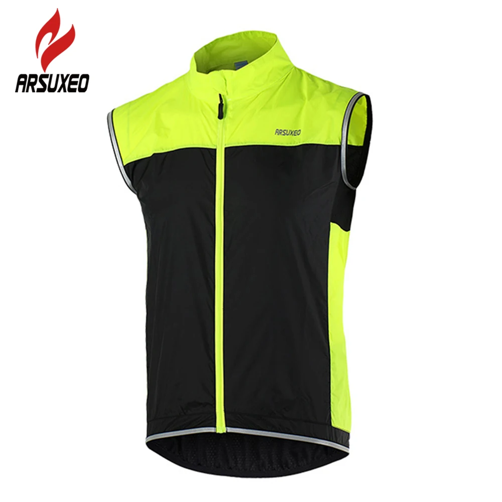 

2022 Hot ARSUXEO Cycling Vest Windproof Waterproof Sleeveless Bike MTB Bicycle Cycle Jerseys Breathable Sportswear Jacket Cloth
