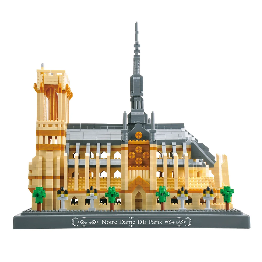 

KNEW BUILT France Pride Paris Notre Dame Micro Mini Building Block for Adult Architecture Puzzle Toy Kits Eiffel Tower Brick
