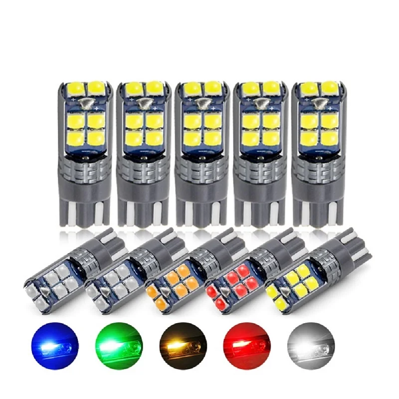 50Pcs High Quality T10 W5W Super Bright Car Interior Reading Dome Light Marker Lamp 168 194 LED Auto Wedge Parking Bulbs 12V