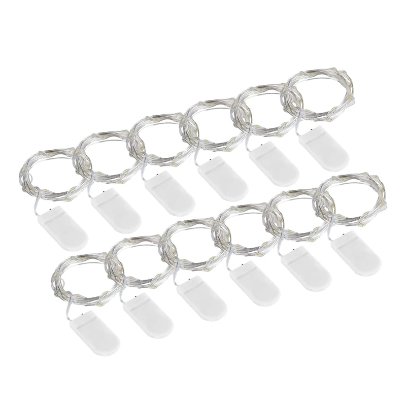 

12Pcs LED Fairy Lights Copper Wire Bottle Light, Firefly String Decorative Lighting For Home Party Garden Christmas