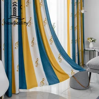 modern curtains for living dining room bedroom simple note print curtain french window curtains for kitchen tulle curtain custom