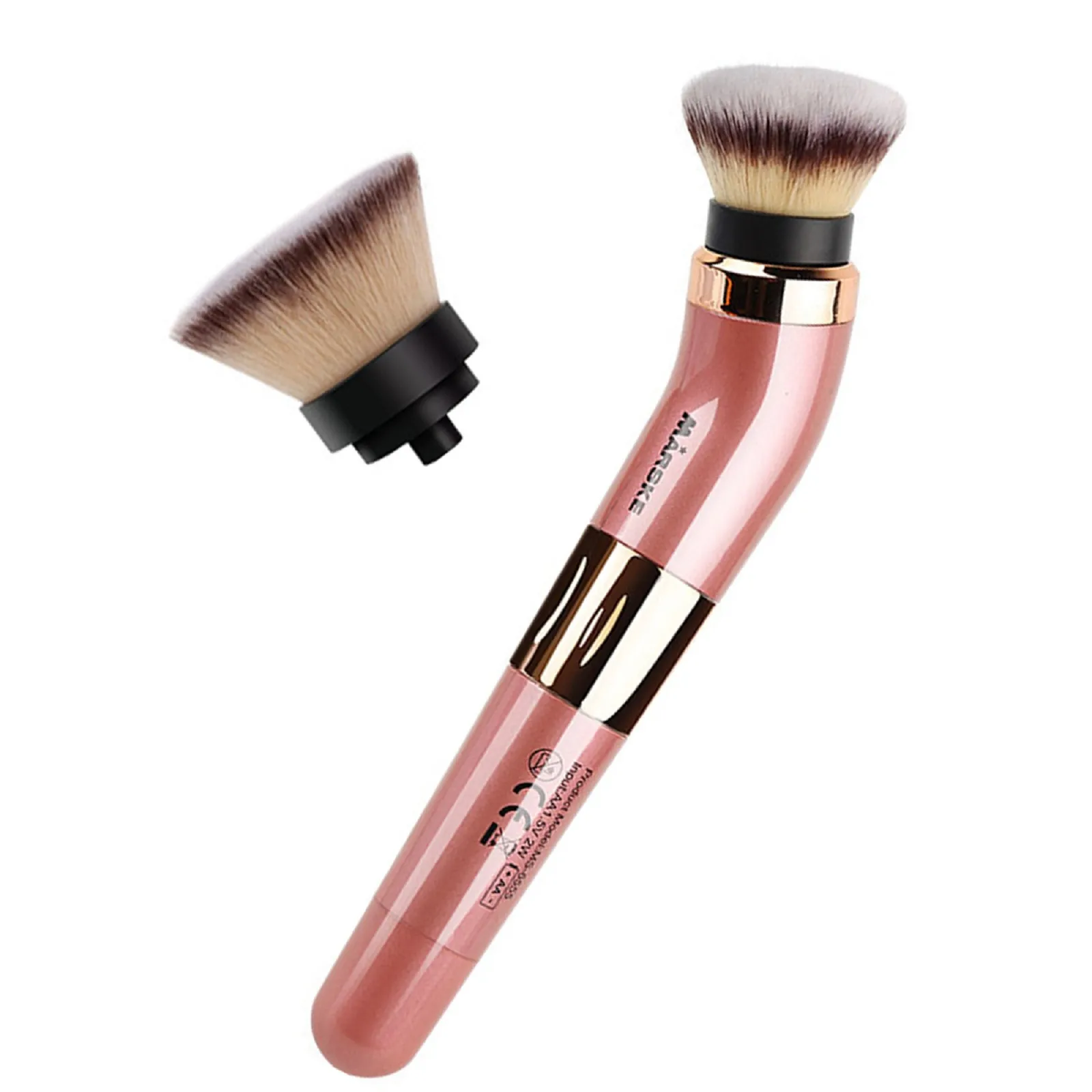 

Electric Rotating Makeup Brush Portable 360 Degree Rotary Cosmetic Brush with Premium Foundation and Blush Brush Heads Battery