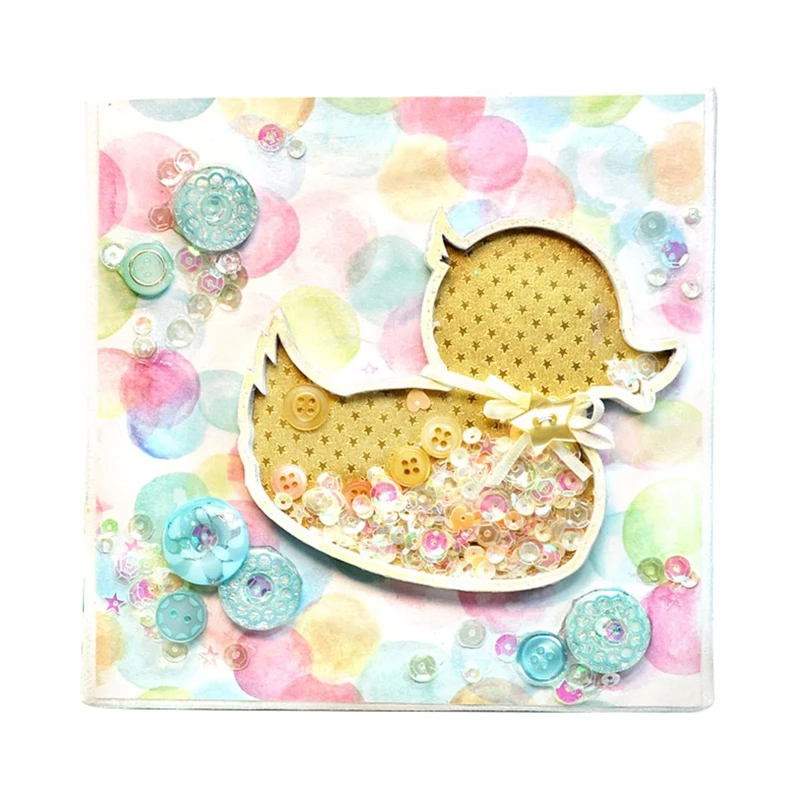 

Cute Duck Shape Shaker Metal Cutting Dies Stencil DIY Scrapbooking Embossing Tool Die Cuts Paper Card Album Template Mold Craft