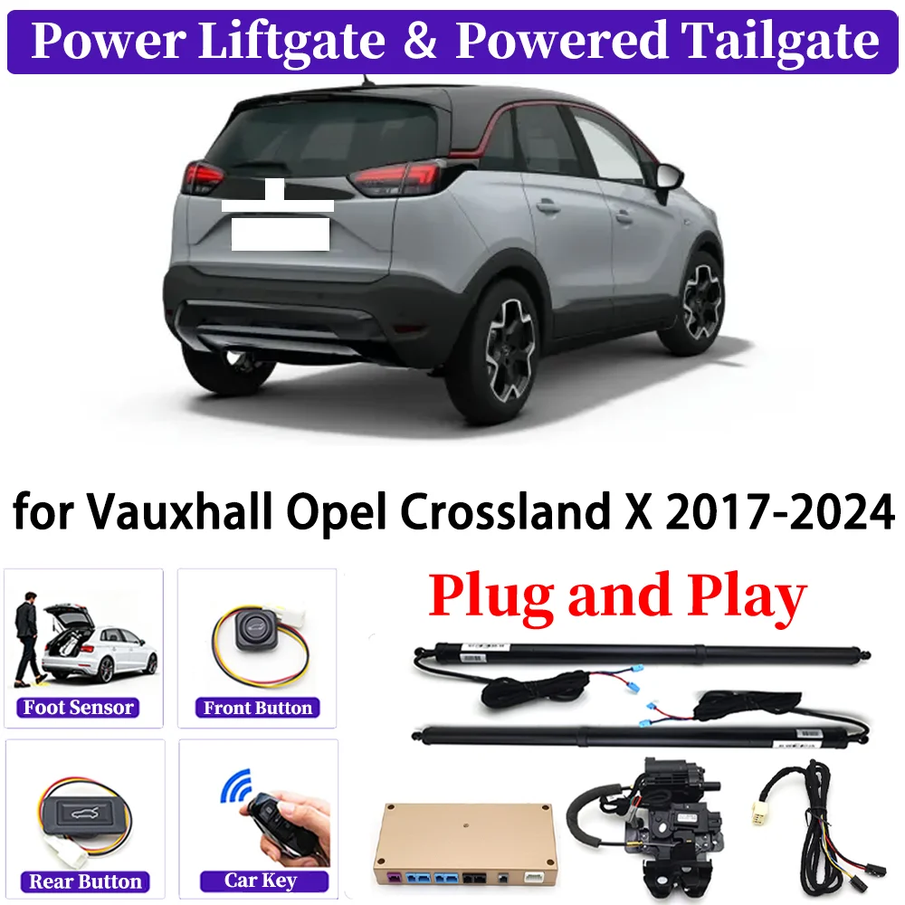 Фото Комплект автоматического электропривода багажника (OEM-обновление) для Vauxhall Opel Crossland X 2017-2024: Умная система автоматического открывания багажника №1
