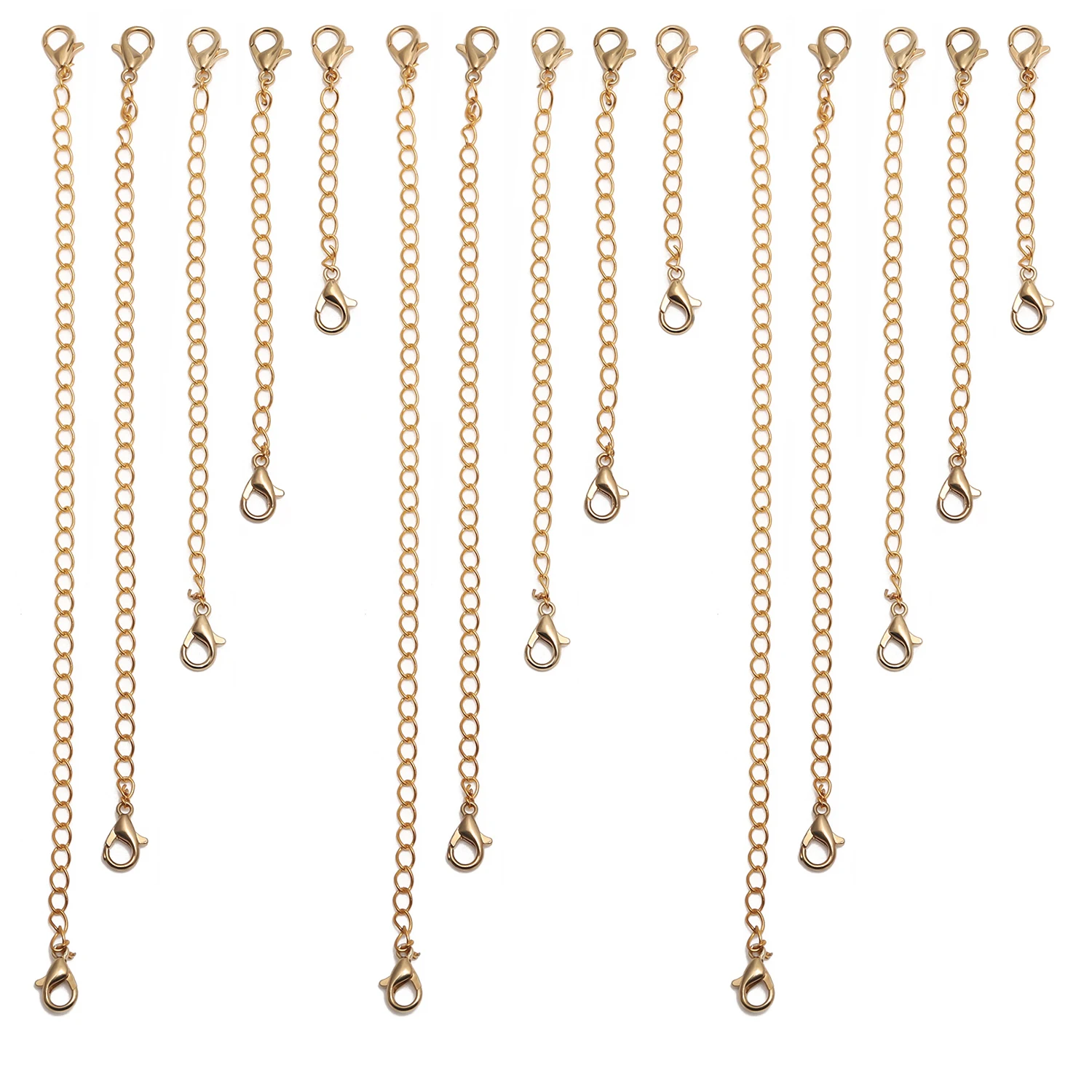 Регулируемые застежки для бижутерии 14 к 10 шт