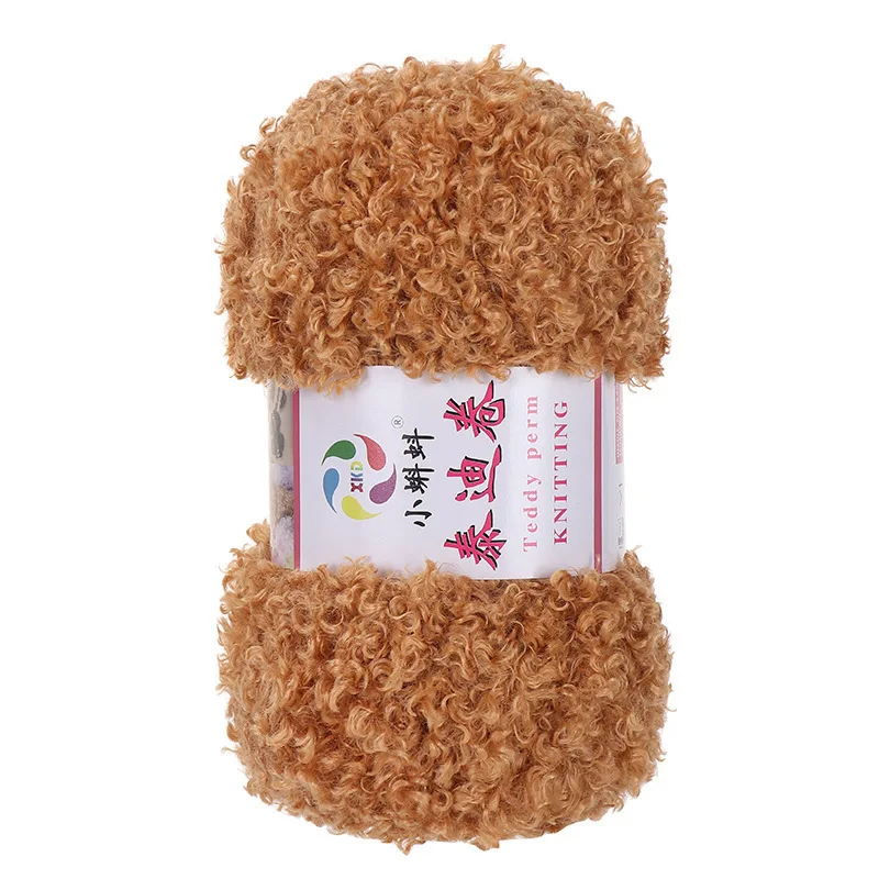 150 м мягкой пушистой кудрявой пряжи Teddy Curly Faux Yarn для волос кукол ручной работы, плюшевых игрушек, подушек, материалов для вязания крючком и спицами своими руками (art.: 3920db9216b17) - 3920db9216b17