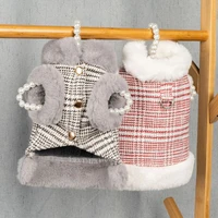 winter pet dog down coats thicken warm dogs clothes fur collar for small medium dogs jacket clothing yorkies chihuahua