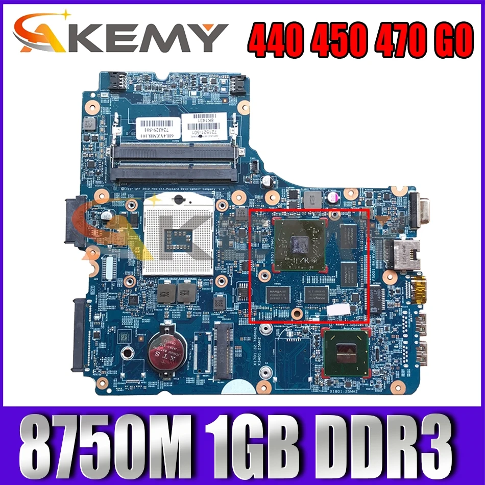 

721521-601 724329-601 для HP Probook 440 450 470 G0 8750M 1 ГБ 12238-1 SLJ8E 216-0842000 DDR3 Материнская плата для ноутбука