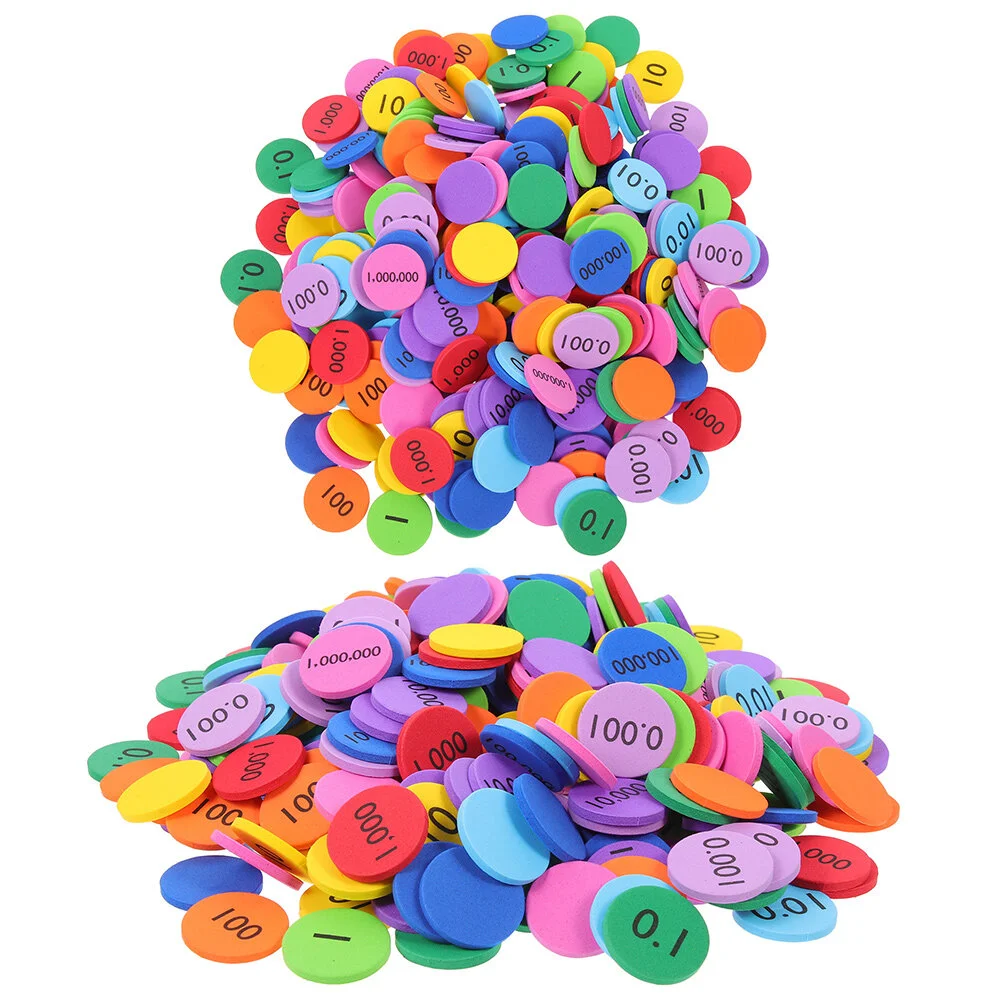 

320 Pcs Advisory Service Place Value Discs Learning Math Toys Small Disks Children Teaching Aids Eva Number Kids Playset