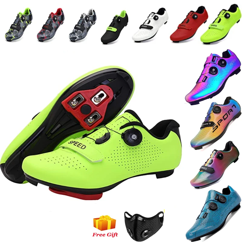 

Cycling-Shoes Men Road Cycling Mountain Biking SPD/SPD-SL Compatible MTB Quick Lock Spinning Cleat Indoor Exercise Bike Breathab