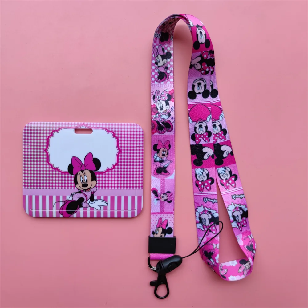 

Minnie Disney Horizontal Credential Holder Badge Lanyard Cellular Card Holder Nurse Card Protector