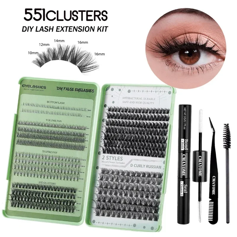 551 Cluster смешанные ресницы книжка DIY наращивание ресниц 6 в 1 ультра большой емкости