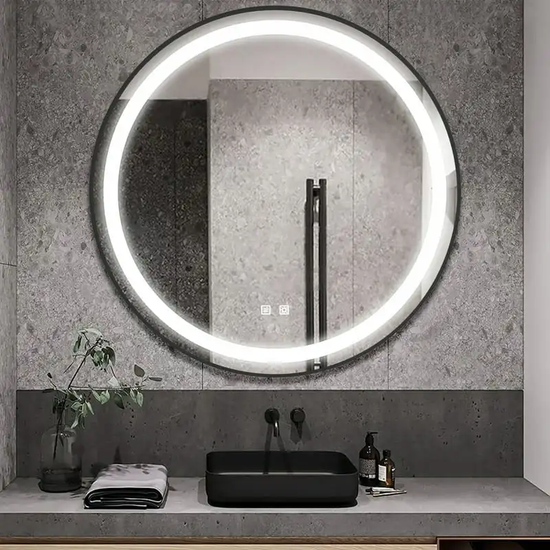 

24 Inch LED Mirror Wall Mounted Bathroom Dimmable Mirror Makeup Mirror with Touch Button
