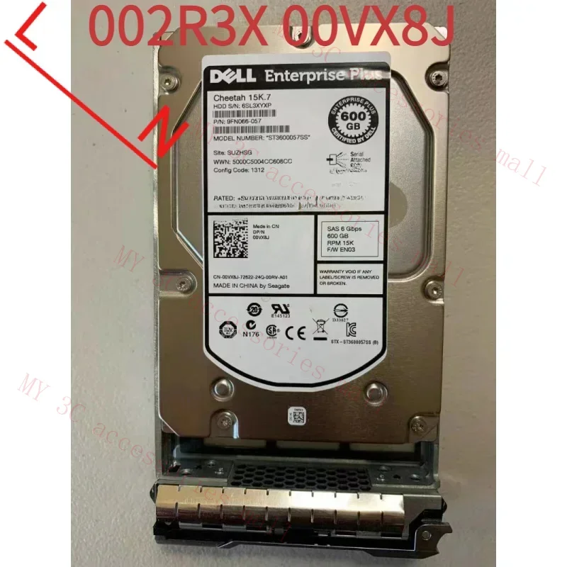 Для серверного жесткого диска Dell 600G 15K 002R3X 00VX8J EqualLogic EQ