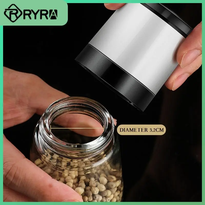 

Stainless Steel Spice Jar Grinder Transparent Glass Pepper Mill Sprayer Portable Refillable Spice Shakers Hot Wholesale Creative