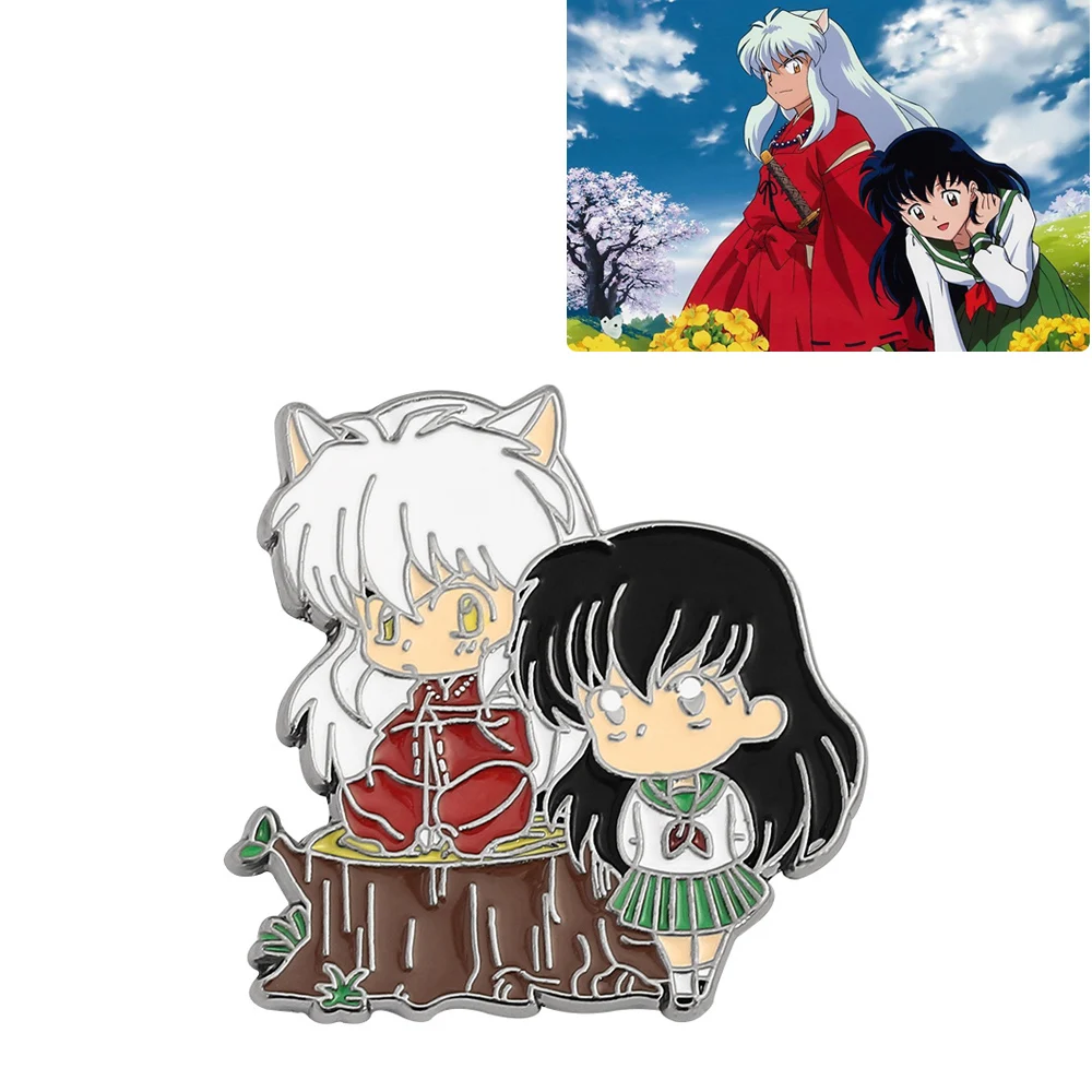 

Classic Anime Brooch Creative Alloy Fashion Jewelry Inuyasha Same Style Couple Brooch Badge Clothing Backpack Accessories Gifts