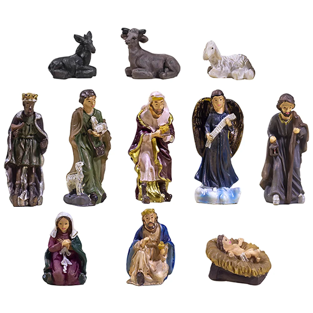 

Nativity Figurine Jesus Statue Set Catholic Christian Holy Family Miniatures People Mini Statues Miniature Sculpture Renaissance