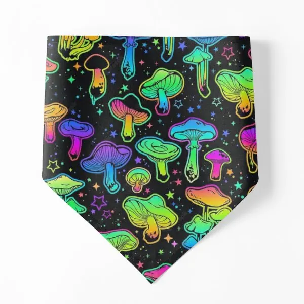 

Неоновые грибы, психоделический дизайн, рисунок собаки, банданы, костюмный ошейник, аксессуары для детской вечеринки