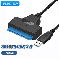 electop sata to usb 3 0 hardware cable adapter computer accessories converter 22pin 2 5 inch hdd ssd hard drive sata cable
