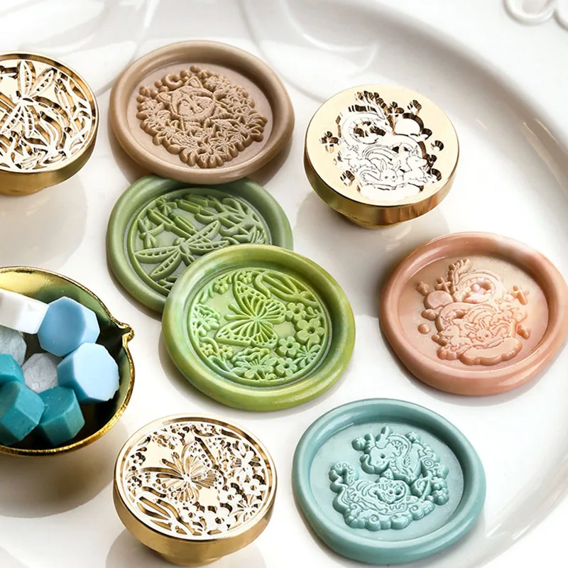 

Stamps Sealed Wax Badge Fire Paint New Cute Pet Series Insects Sea Creatures Gifts DIY Scrapbooking Craft Supplies Envelope 2023