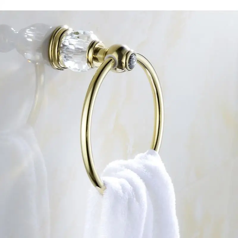 Хрустальная латунная вешалка для полотенец настенные стеллажи с круглыми