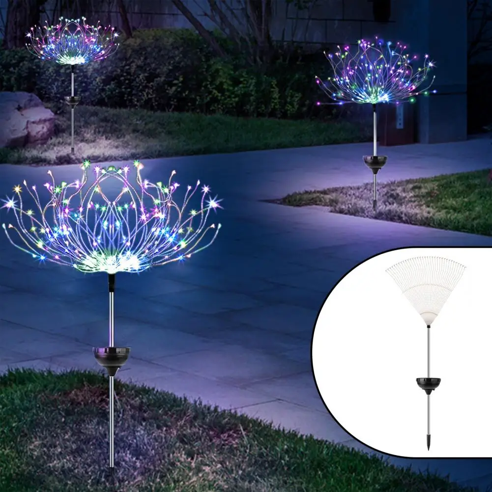 

Solar Powered Light Easy Install Durable Waterproof Solar LED Dandelion Design Garden Lamp For Outdoor Lawn