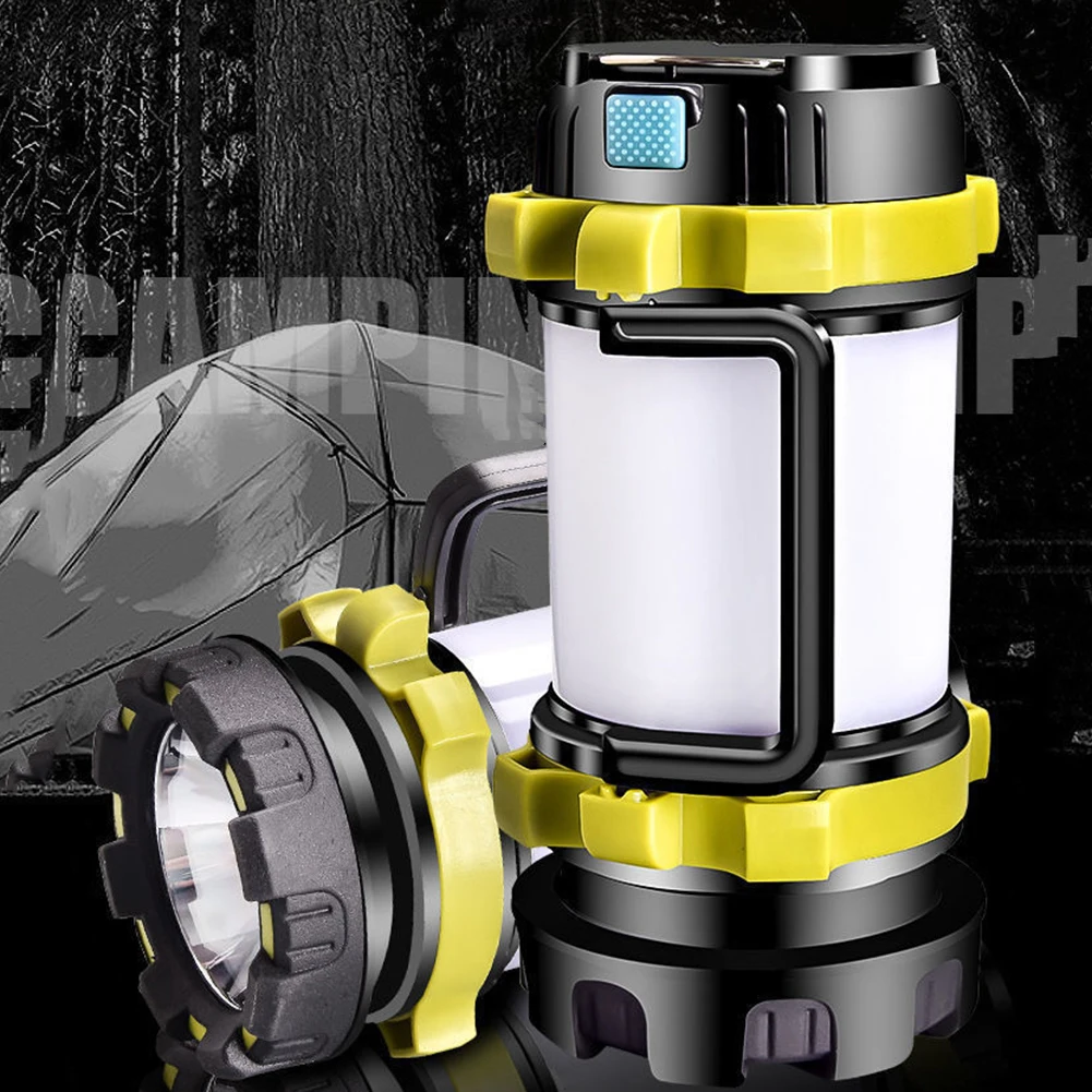 

Powerful Camping Lantern Rechargeable Handheld Portable Tent Flashlight 300mAh 800LM Power Bank Waterproof for Outside Hiking