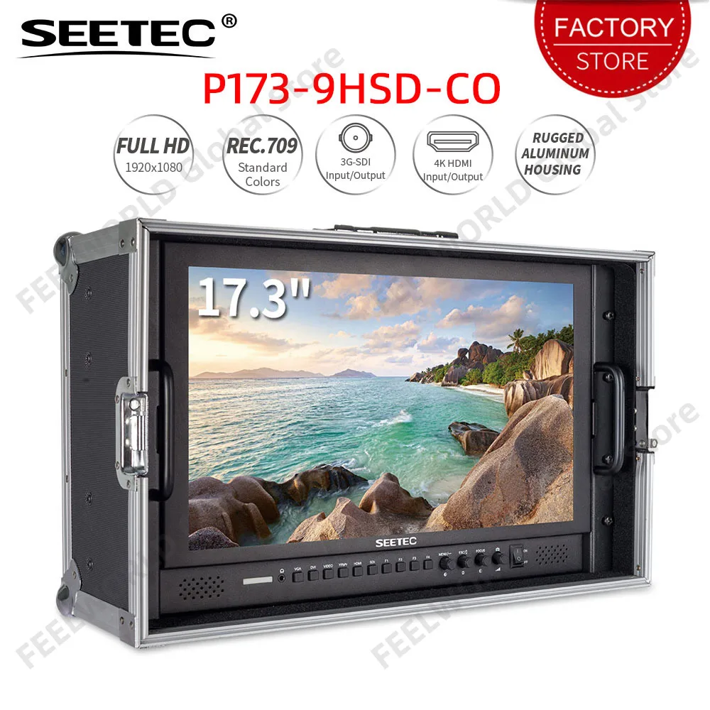 SEETEC P173-9HSD-CO 4K HDMI 3G SDI Переносной монитор режиссера вещания Full HD 1920x1080 алюминиевый дизайн с YPbPr Видео Аудио