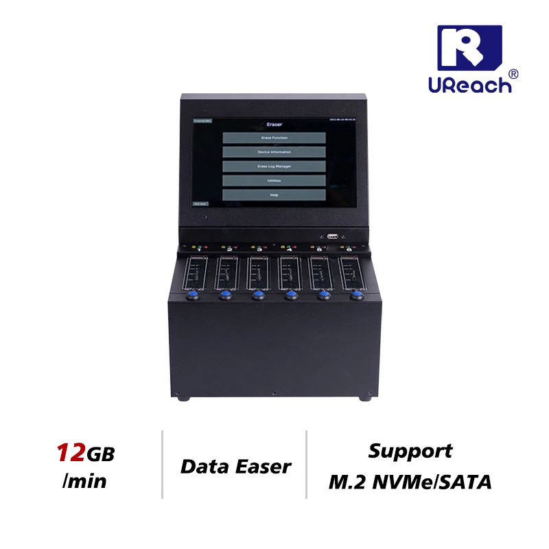 U-Reach GE936, 6 портов, 12 Гбит/мин, M.2 NVMe/SATA