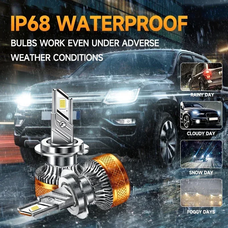 Фото LOVECAR 1500Вт 1500000 LM Canbus H4 H7 H1 LED H8 для автомобильных фар, самая яркая 6000K, авто противотуманная фара H11 H4 H1 9012 HB3 9005 9006 №4