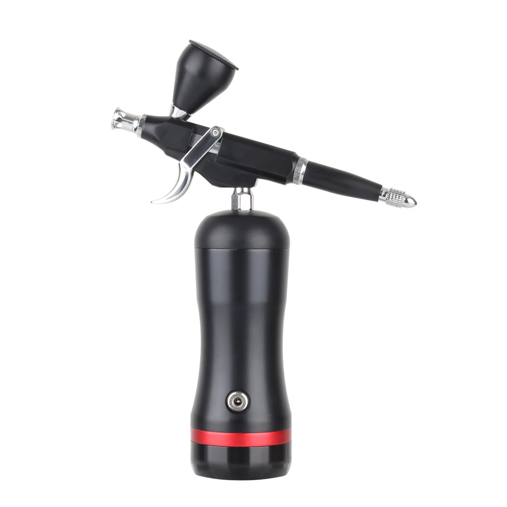 Best Replace Battery Airbrush Compressor High Pressure Dual Action Spray Mini Hold Beauty Salon Makeup Nail Tattoos Cake Tools