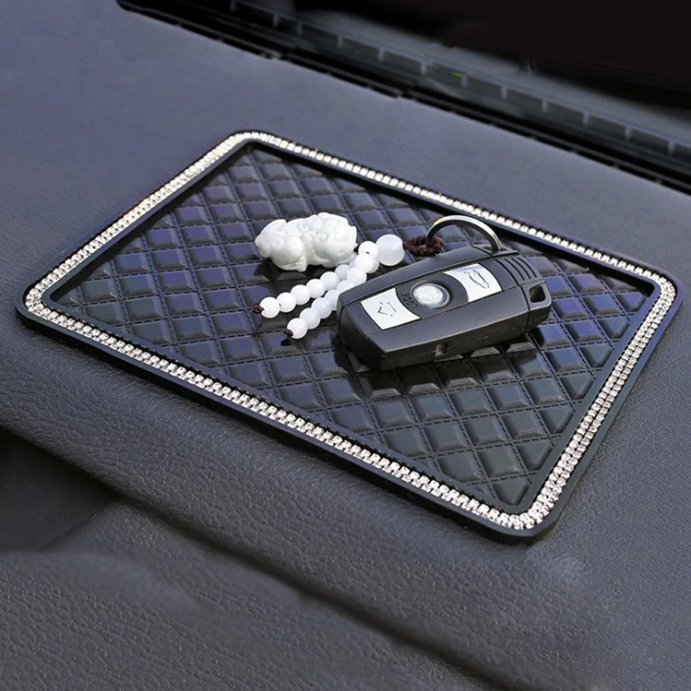 

1PC Anti-skid Pad Crystal Rhinestone Car Silicone Anti-skid Pad Car Interior Accessories