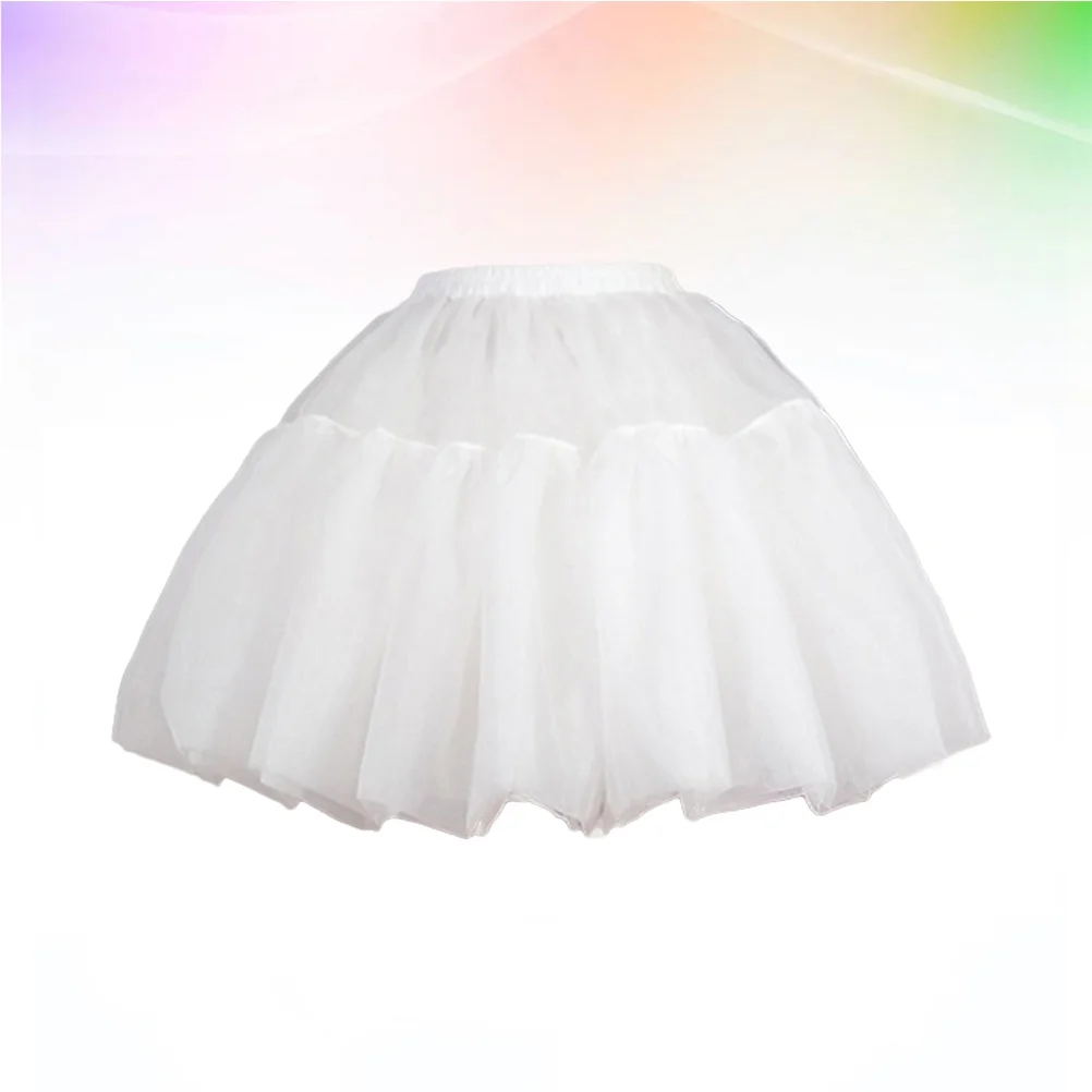 

Hoopless Crinoline Petticoat Skirt Chiffon Gown Short Underskirt for Lolita Costume Underskirt
