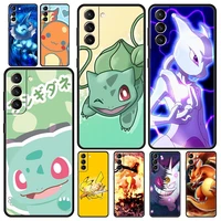 classic anime pokemon cute phone case for samsung galaxy s22 s20 fe s21 ultra 5g s9 s8 s10 plus s10e note 10 lite 20 black cover