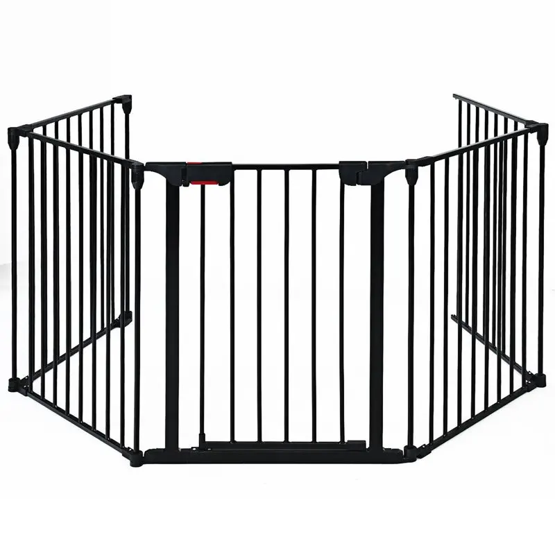 

Fireplace Fence Safety Fence Hearth Gate BBQ Metal Fire Gate Pet Black