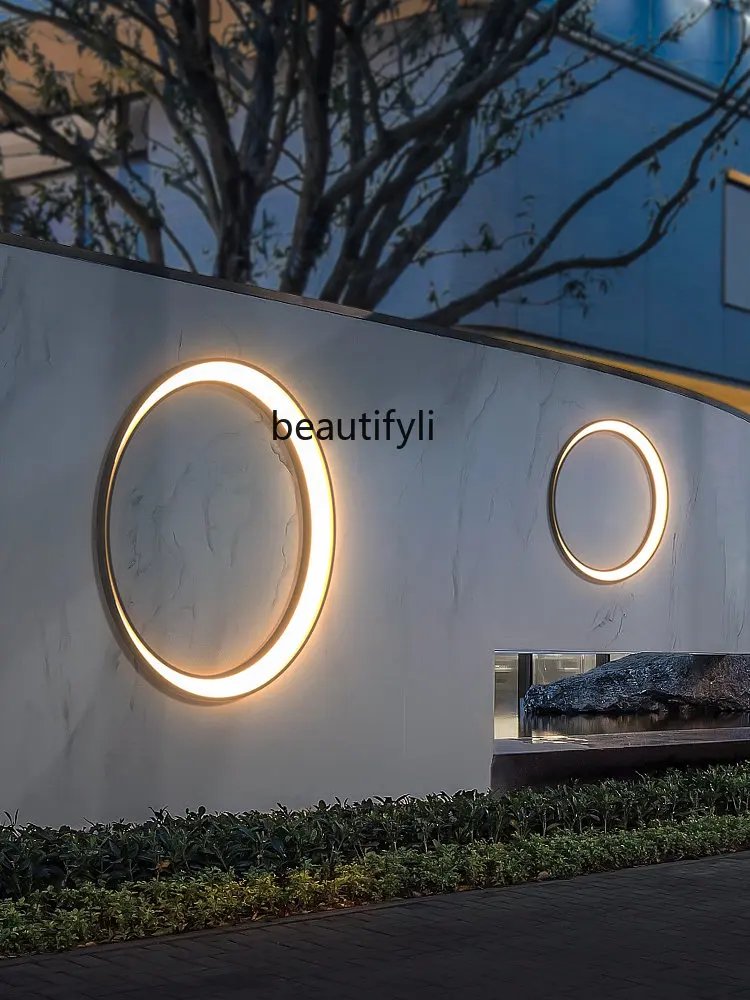 

zq Outdoor Wall Lamp Exterior Wall Lamp Courtyard Wall Lamp Villa Garden Gate Outdoor Wall Lamp Solar Energy Moon-Light Lamp