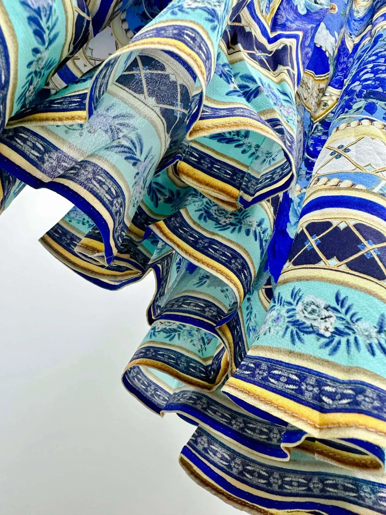 Женское длинное шелковое платье Элегантное синее с глубоким V-образным вырезом и