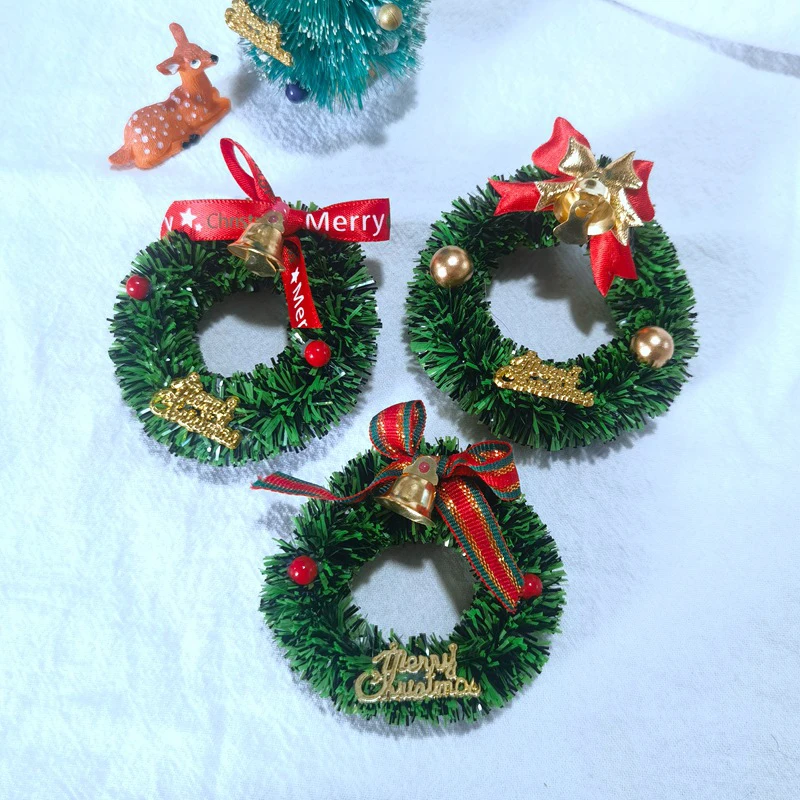 

1 шт. 6 см мини венок кукольный домик миниатюрная Рождественская елка украшение на стену аксессуары