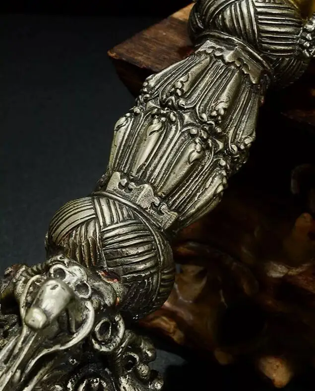 39 см медная позолота буддистский Тибетский Dorje Phurba Vajvakilaka Vajrakila и основание