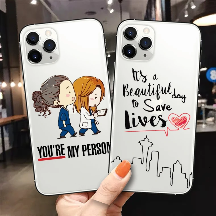 

Greys Anatomy You Are My Person Soft Phone Case for IPhone 12 Mini 13 Pro MAX 11 Pro Max 6S 7 8 Plus X XS Max XR Silicone Cover