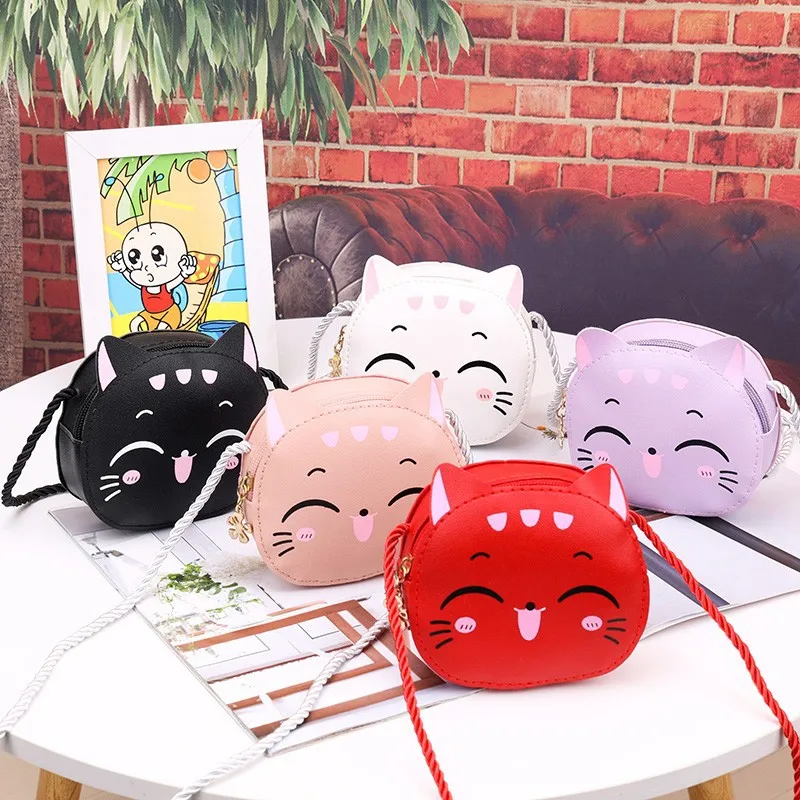 New Cartoon Children Messenger Bag Cute Cat Children Fashion Coin Purses and Handbags Cute Boy Girl Mini Shoulder Bag