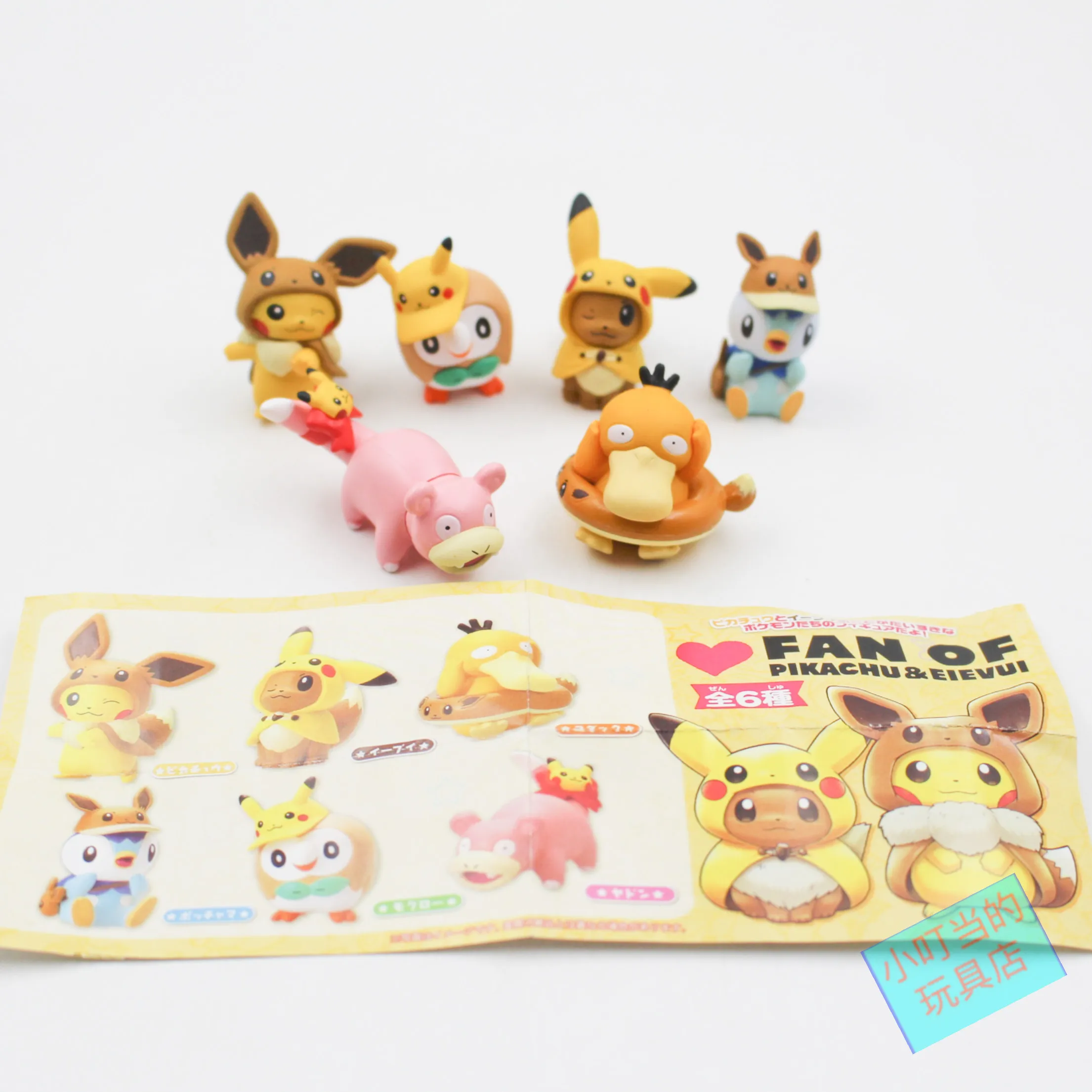 

Покемон Карманный Монстр Коллекция Cos Пикачу Eevee Rowlet Piplup Slow Poke Psyduck кукла подарки игрушка модель Аниме фигурки-украшения