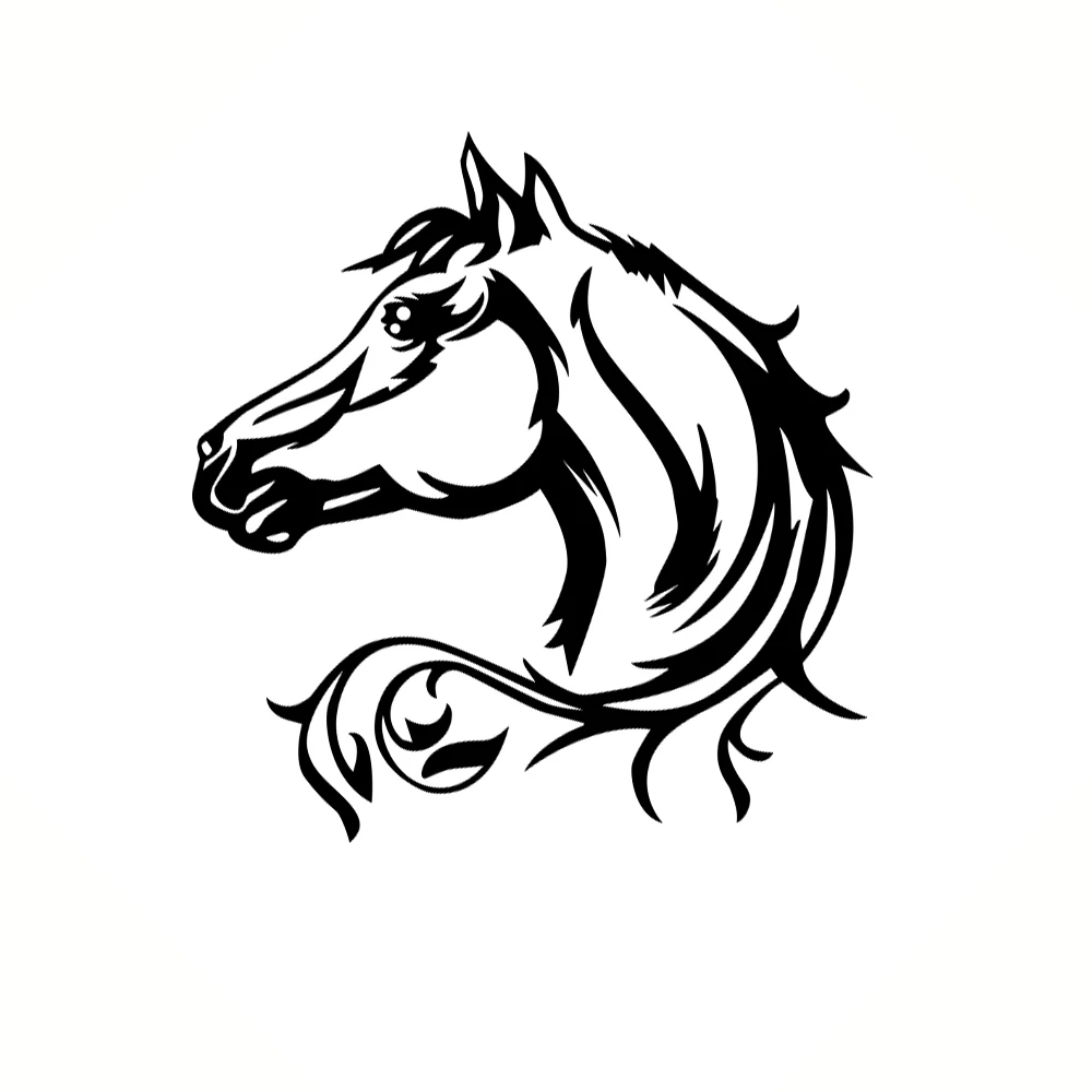 Наклейка в виде головы лошади декоративная наклейка для автомобиля мотоцикла