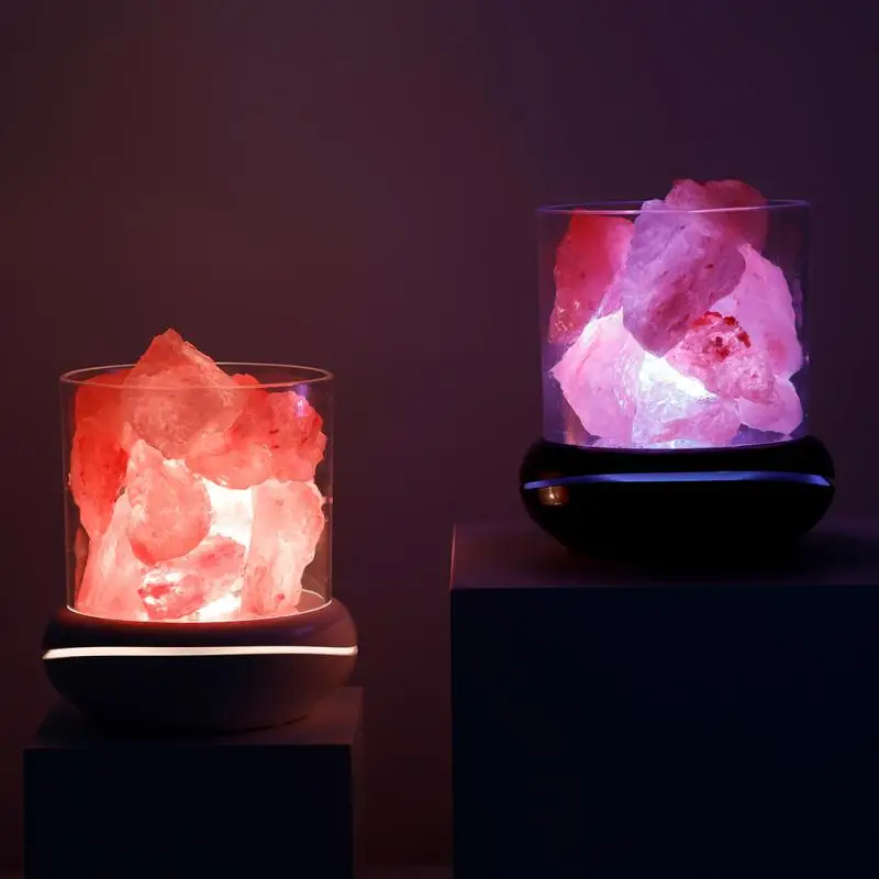 

Himalaya Aromatherapy Salt Lamp USB Desktop Air Purification Night Light Salt Stone Humidifier Home Accessories Incens Tools