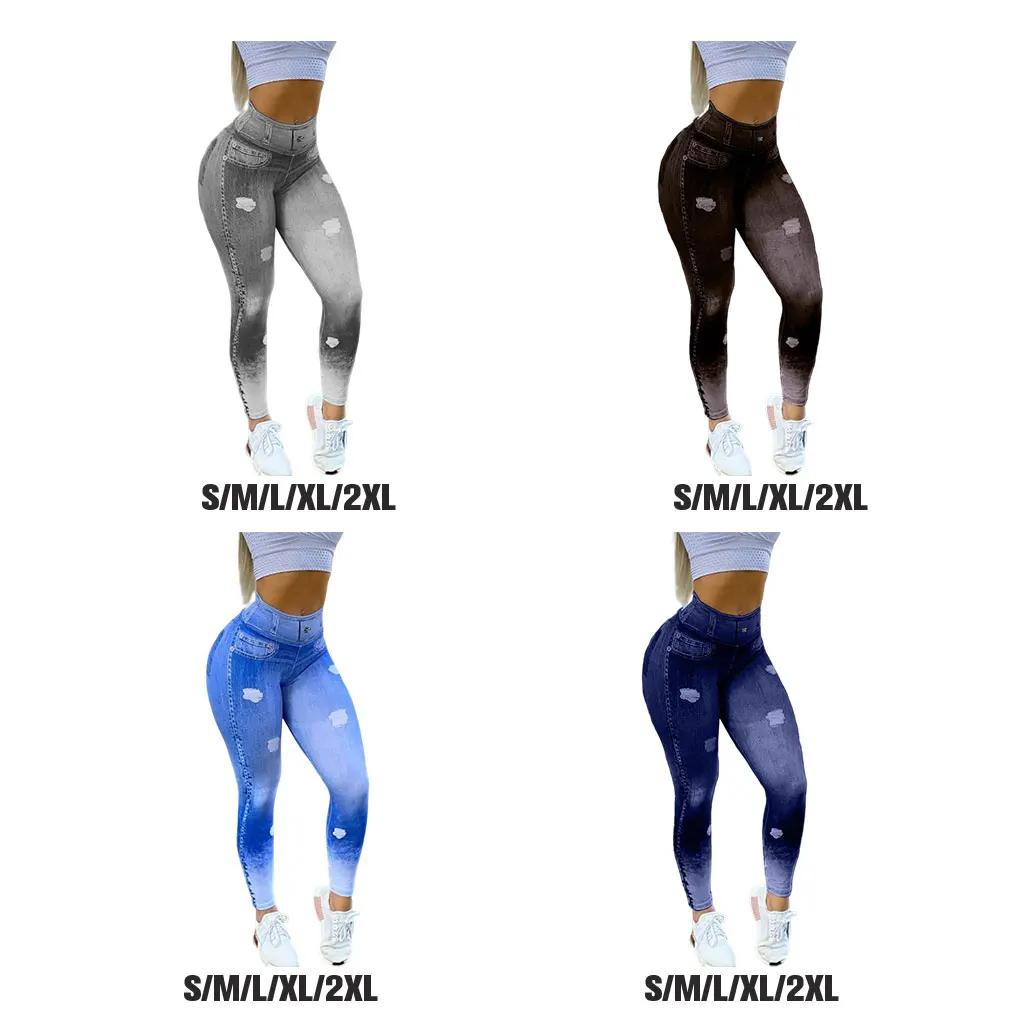

Sports Leggings Yoga Pants Gym Outfit Jogging Clothes Workout Running Clothing Outdoor Elasticity Breathable Dark Blue
