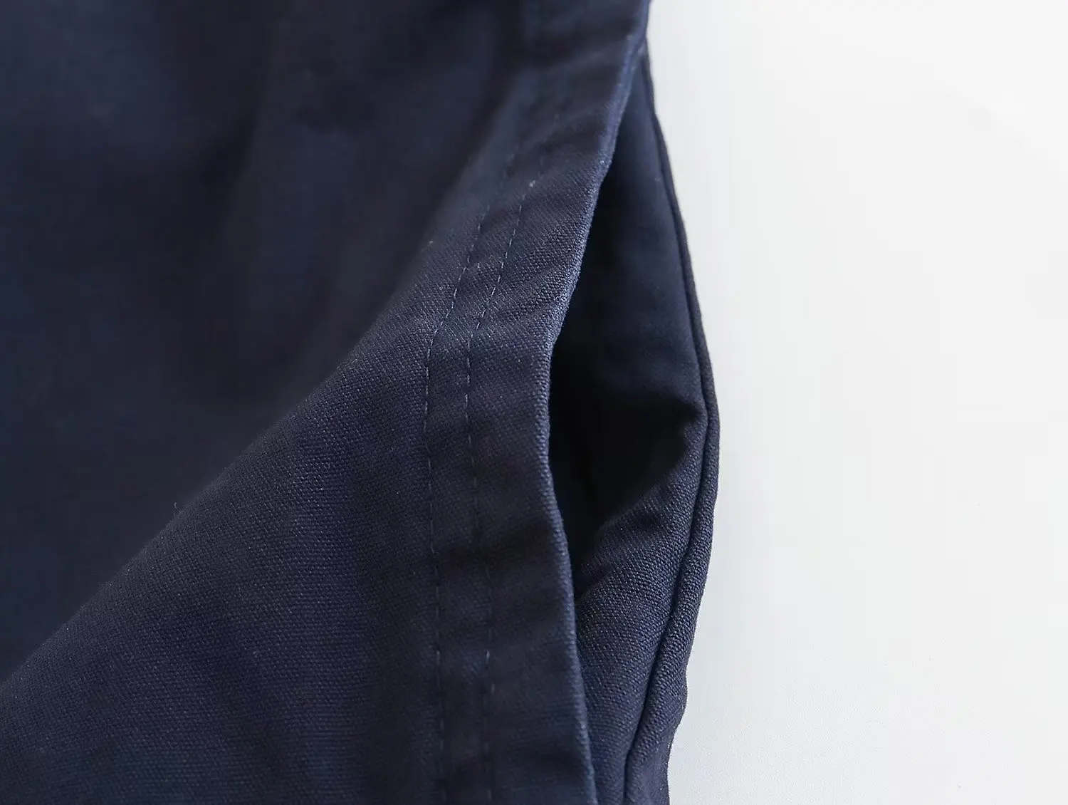 Dave&Di Ins Blogger High Street Retro Navy Blue Fashion Cotton Overalls  Washed Jumpsuit Women Loose Cargo Pants Ladies