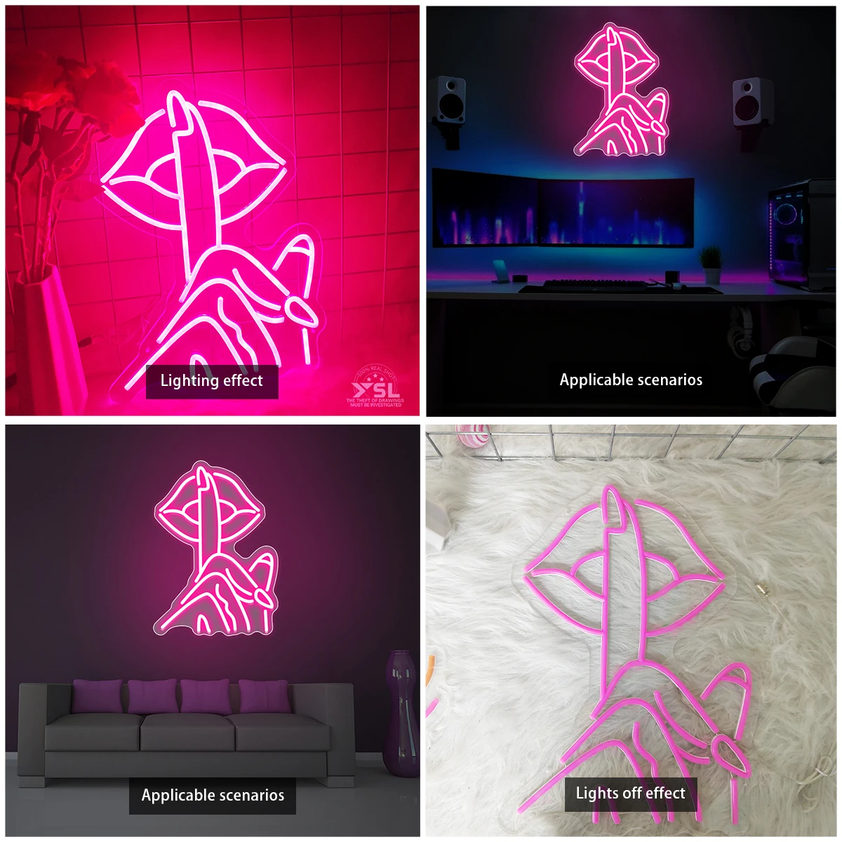 Сексуальный Блеск для губ неоновая вывеска бара ресторана KTV