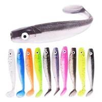 jigging wobblers soft baits 65mm 2g 3d eyes aritificial silicone bait fishing lure t tail bass pike pesca fishing tackle tw 0012