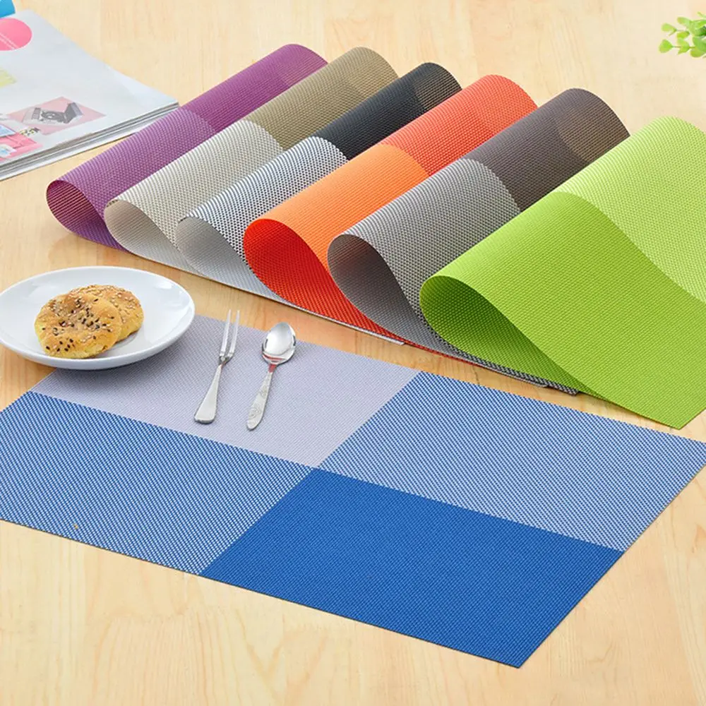 

30*40cm Table Placemat Insulation Pad Rectangle Non Slip Table Mat Home Decor Desk Pad Coaster Kitchen Accessories